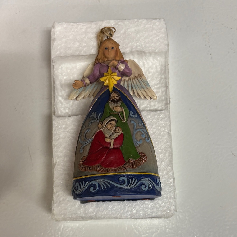 Jim Shore Heartwood Creek Angel Ornament with Nativity Scene - Picture 2 of 7